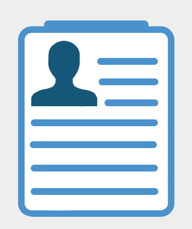 Image of a head that could be anybody to represent an online profile for your company
