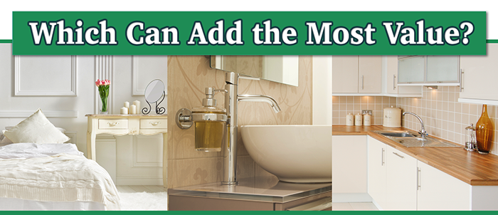 What can add the most value to your home? A new kitchen, an extra bedroom or an extra bathroom.
